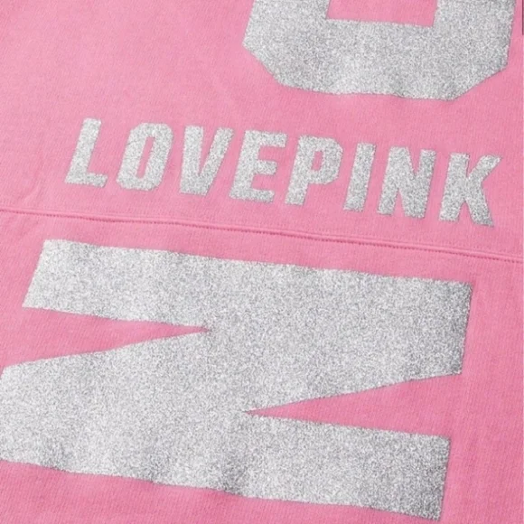 VS PINK Varsity Crewneck Sweatshirt with Glitter Logo - Picture 4 of 9